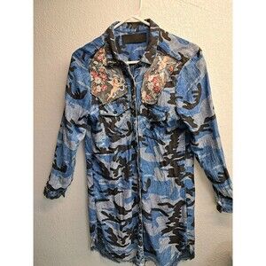 The Nu Vintage Women's  100% Cotton long sleeve button front shirt M